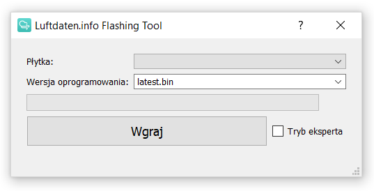 Luftdaten.info flashing tool on Windows